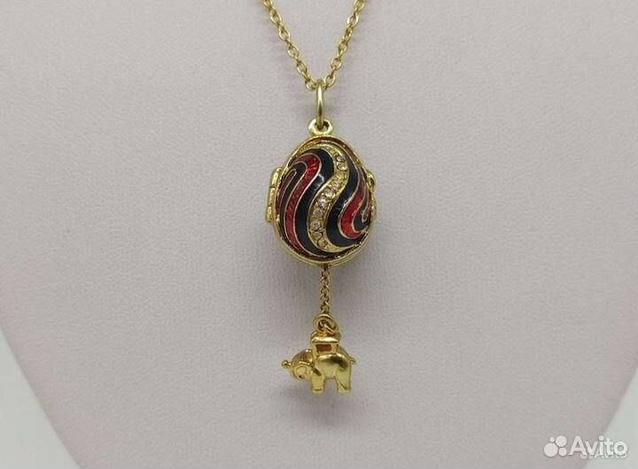 Кулон в стиле Фаберже с сюрпризом (Слоник)