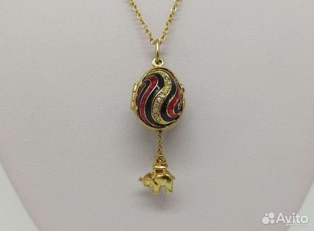 Кулон в стиле Фаберже с сюрпризом (Слоник)