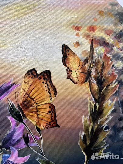 Картина маслом на холсте цветы