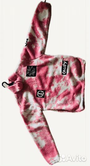 Розовый флисовый анорак