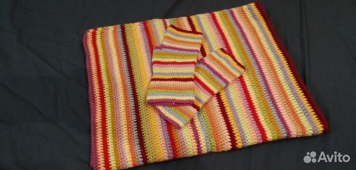 Снуд в два оборота и митенки (ручная работа)