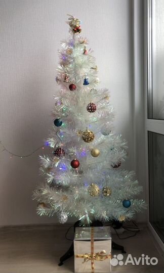 Елка искусственная новогодняя белая 150 см