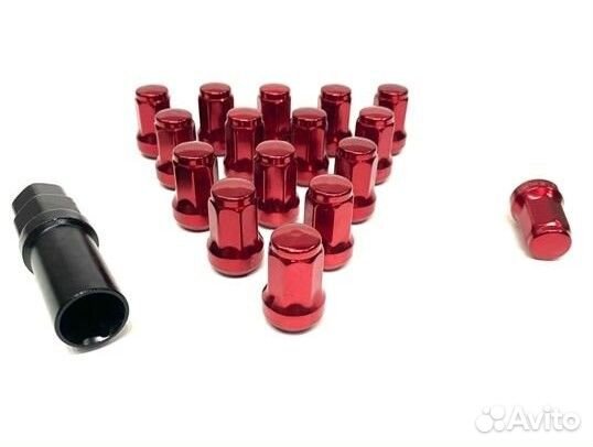 Гайки TopFit M12 1.5 (16шт) красные
