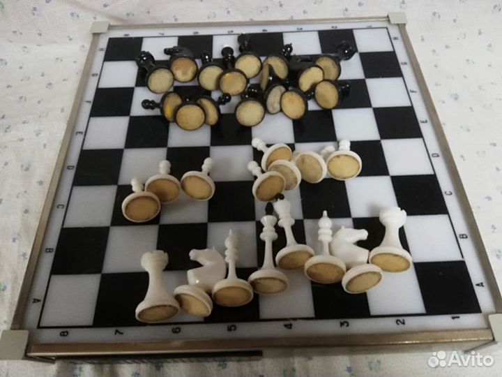 Шахматы СССР Доска и фигуры пластик
