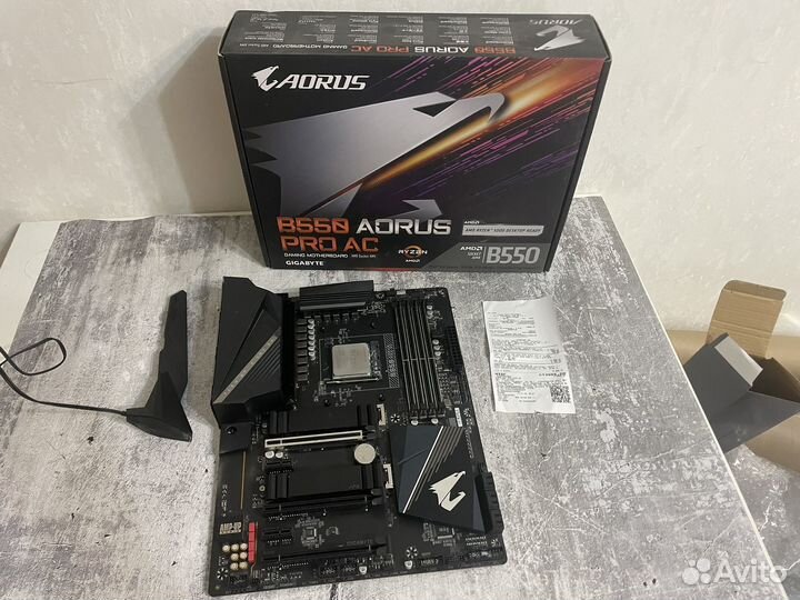 Комплект ryzen 7 5800x+b550 aourus pro ac wifi