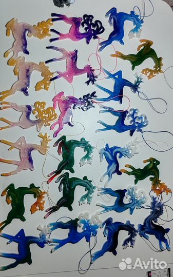 Новогодние игрушки из эпоксидной смолы новый год