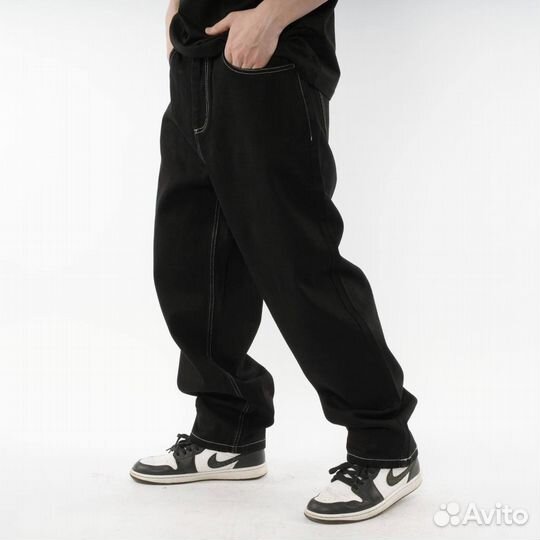 Джинсы черные широкие polar big boy