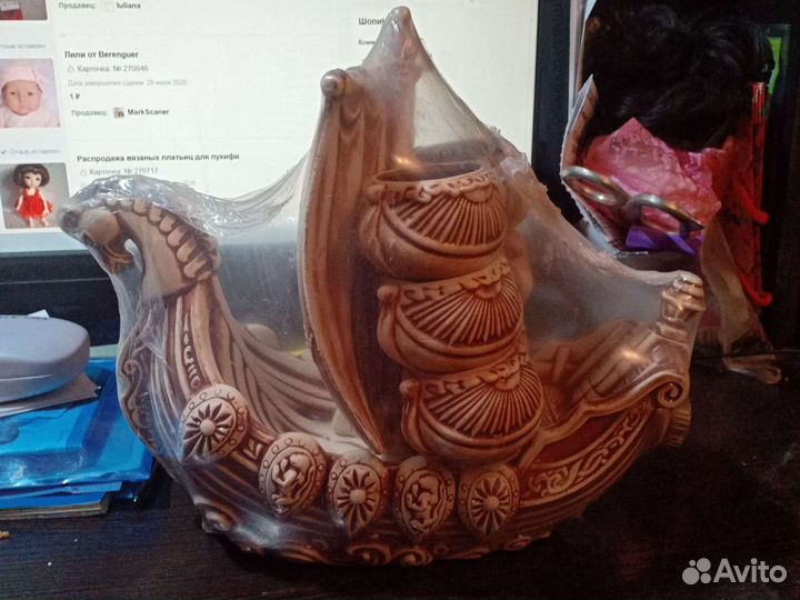 Ладья для вина + 6 стопок