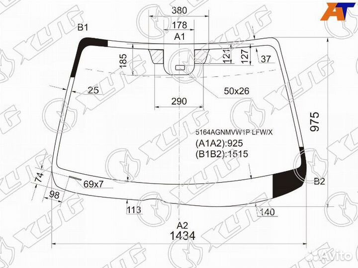 Лобовое стекло на Mazda 6 02-08г
