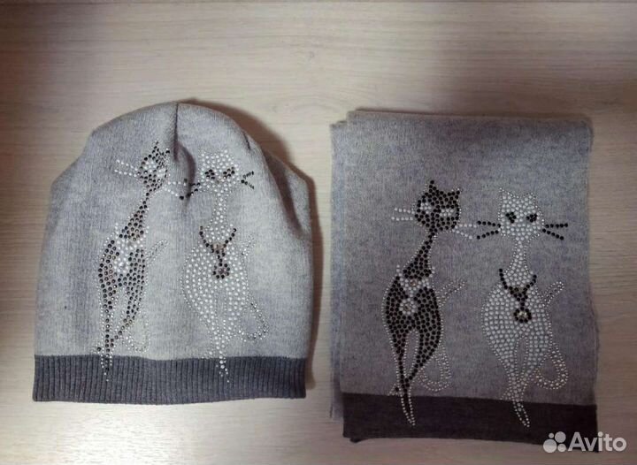 Комплект шапка и шарф