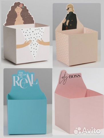 Коробки к 8 марта для букетов