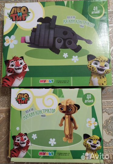Мягкий конструктор лео и тиг для детей