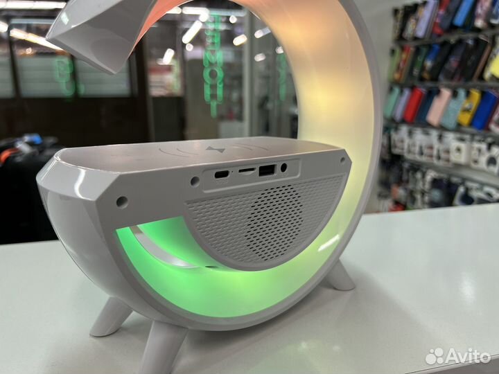 RGB-светильник Беспроводная зарядка Колонка Часы