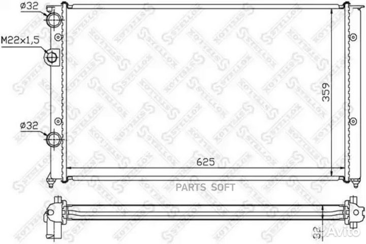Радиатор VW Passat 2.8 V6 91-93