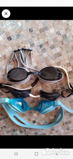 Очки, шапочки сланцы для бассейна детские