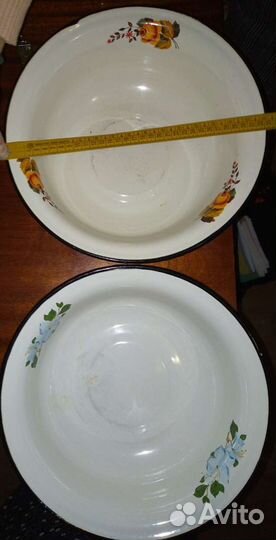 Сковорода чугунная. Таз эмаль