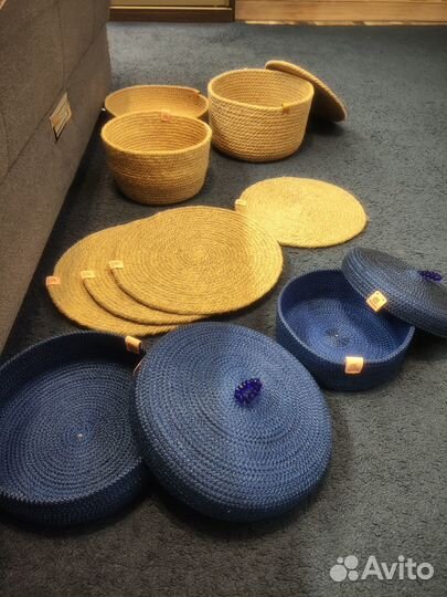 Салфетки корзинки из джута