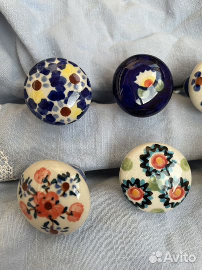 Мебельные ручки из керамики Птица Синица