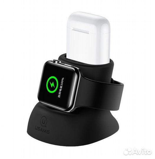 Подставка + бзу usams 2IN1 для Apple Watch/AirPods