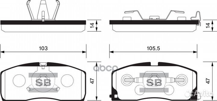 SP2154SNS колодки дисковые передние SF35001 Li
