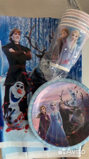 Однорозовая посуда с Эльзой