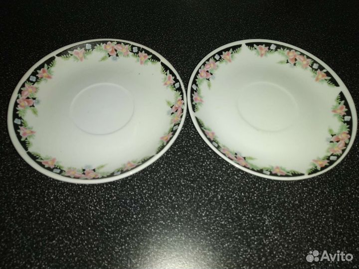 Набор для торта, блюдо, бокалы, блюдца, кружка