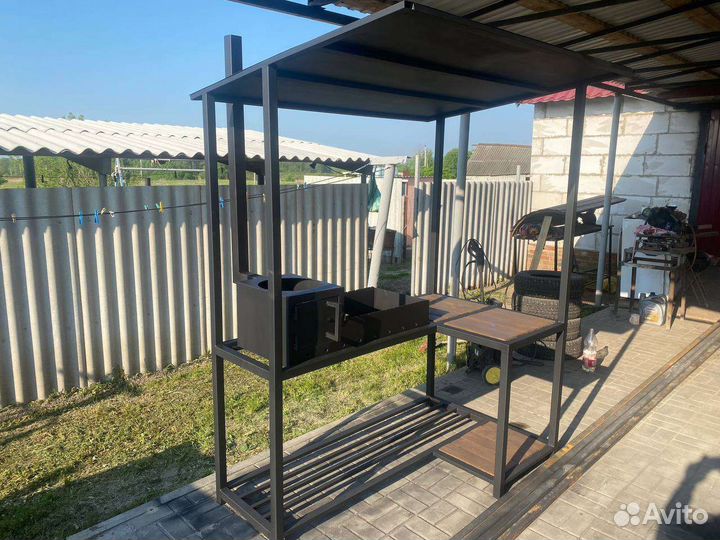 Мангал с крышей