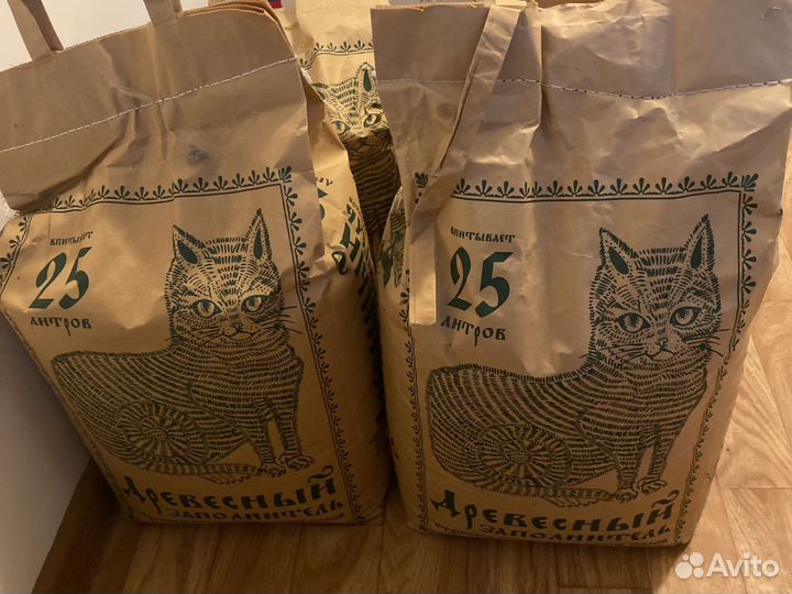 Наполнитель древесный 100 литров 4 пакета