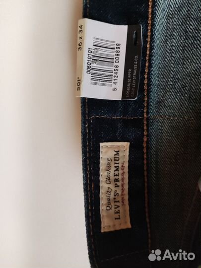 Джинсы Levi's 501 оригинал.36/34