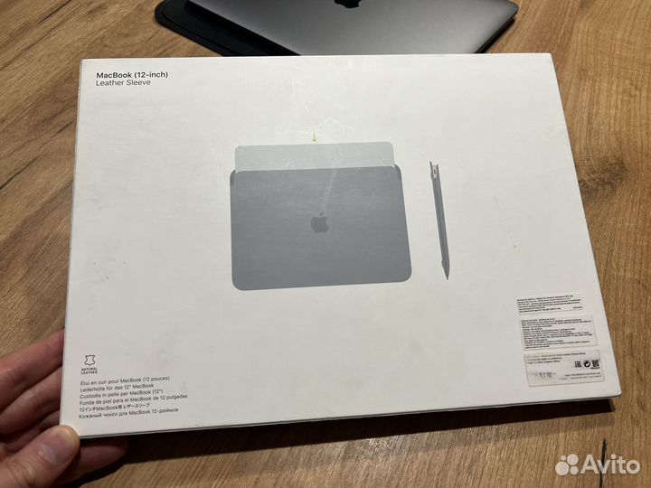 Оригинальный кожаный чехол Apple для Macbook 12