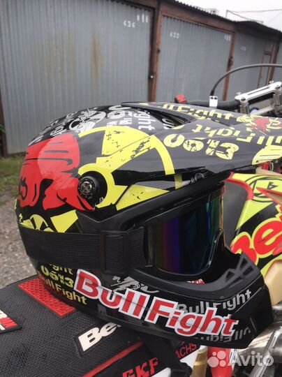 Шлем кроссовый с очками