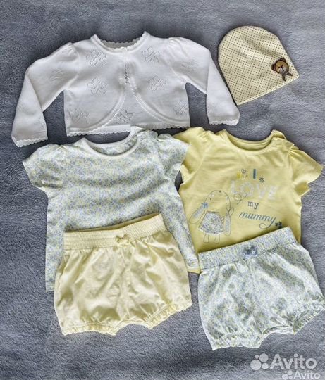 Шорты, футболки для девочки 80см Mothercare