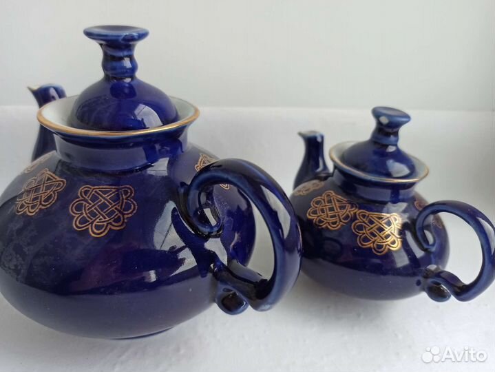 Заварочный чайник. Кобальт. Фарфор. СССР