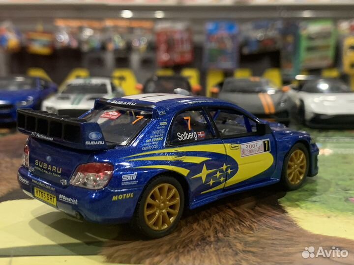 Железная моделька subaru wrx sti 1:43