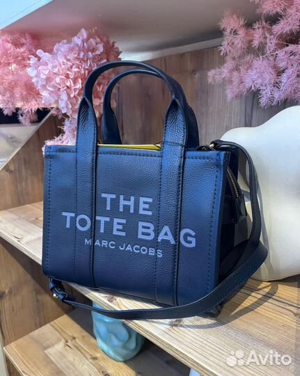 Сумка Marc Jacobs The Leather Tote Bag blue Sea