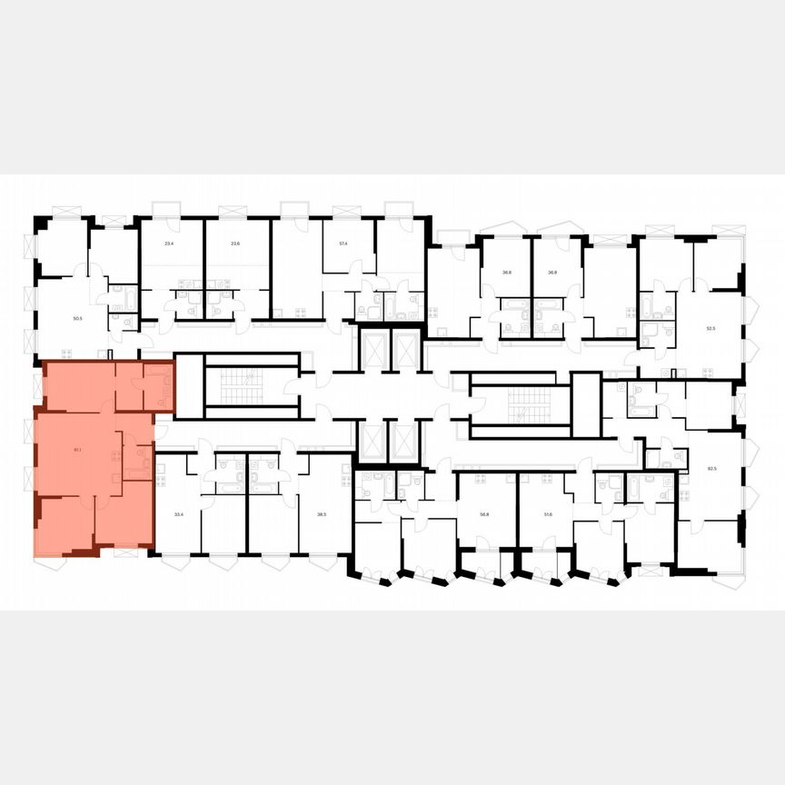 3-к. квартира, 81,1 м², 10/32 эт.