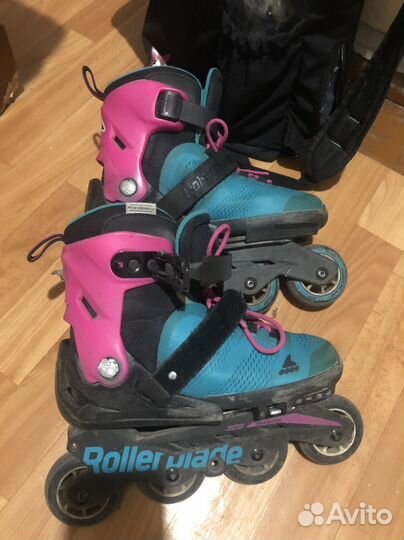 Роликовые коньки раздвижные rollerblade 33-36,5