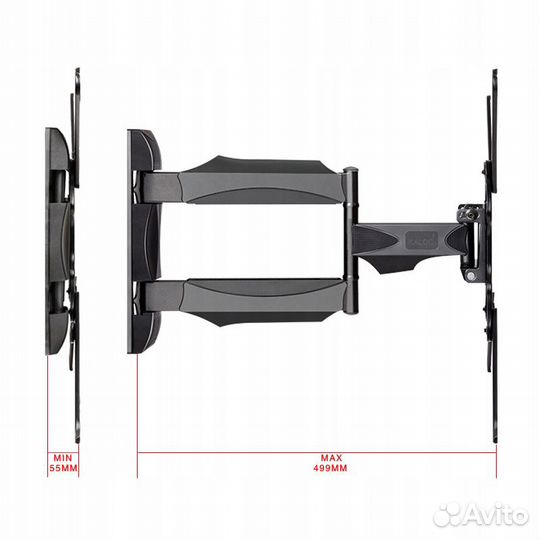 Кронштейн для тв поворотный до 55 дюймов