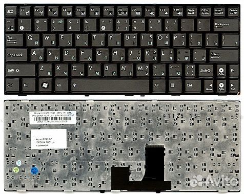 Клавиатура для ноутбука Asus Eee PC 1001, 1001PX