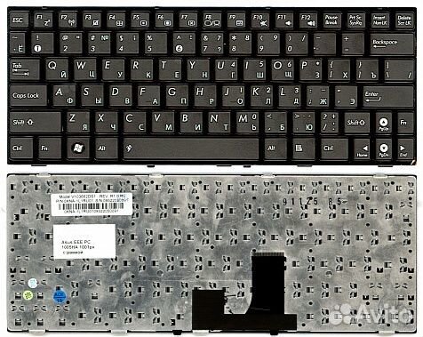 Клавиатура для ноутбука Asus Eee PC 1001, 1001PX