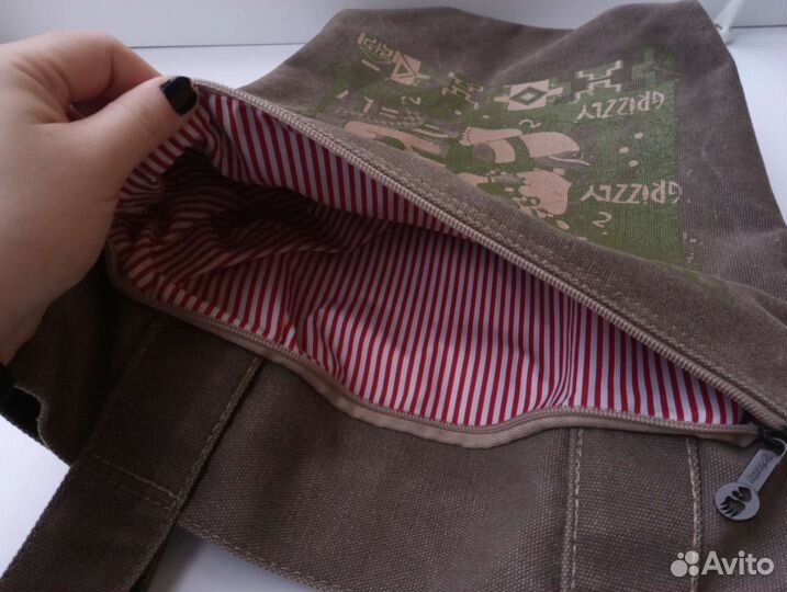 Шопер коричневый с молнией