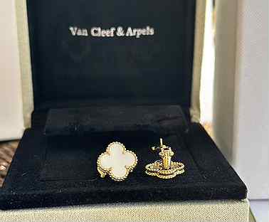 Серьги Van Cleef с перламутром