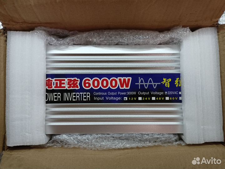 Инвертор 6000вт 12 220 Чистый синус