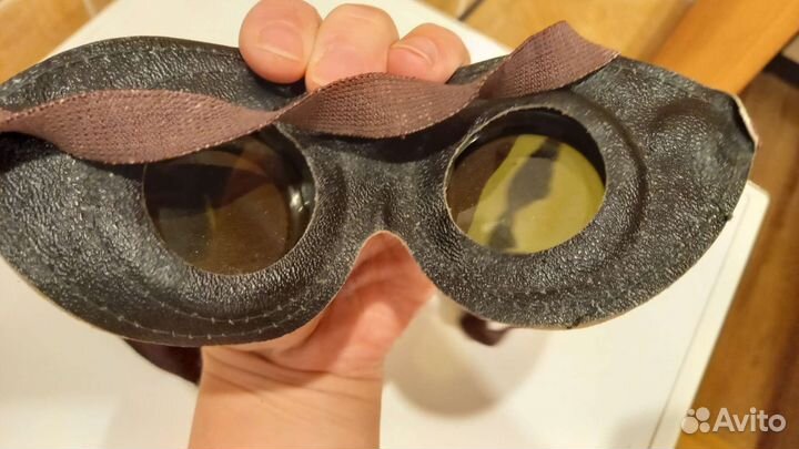 Очки сварщика, металлурга, для солярия ретро