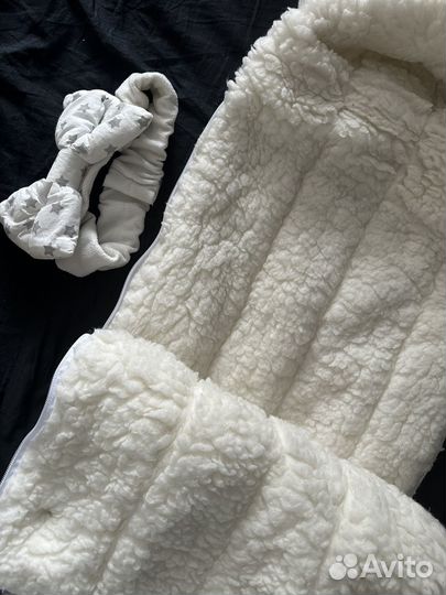 Конверт шерстяной на выписку и в детскую коляску