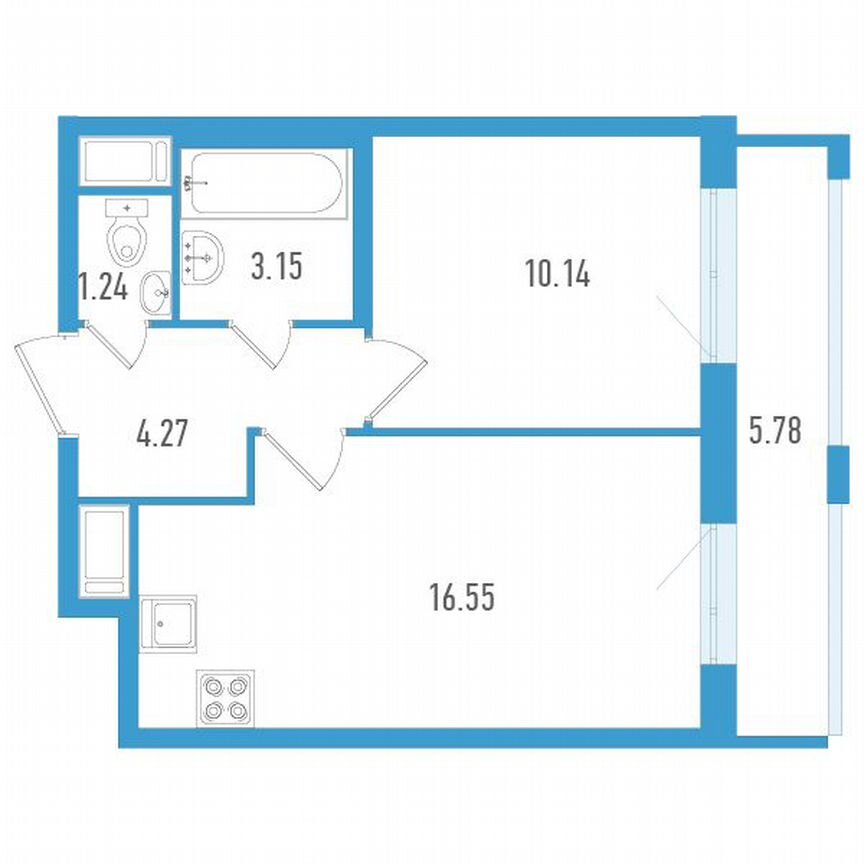 1-к. квартира, 37 м², 15/25 эт.