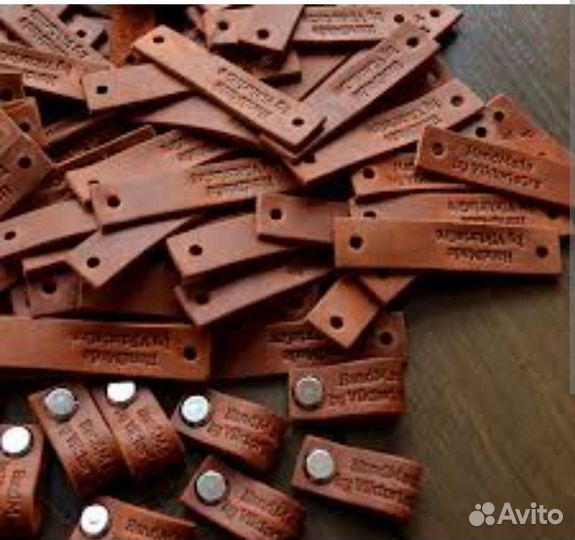 Кожанные бирки/этикетки на заказ