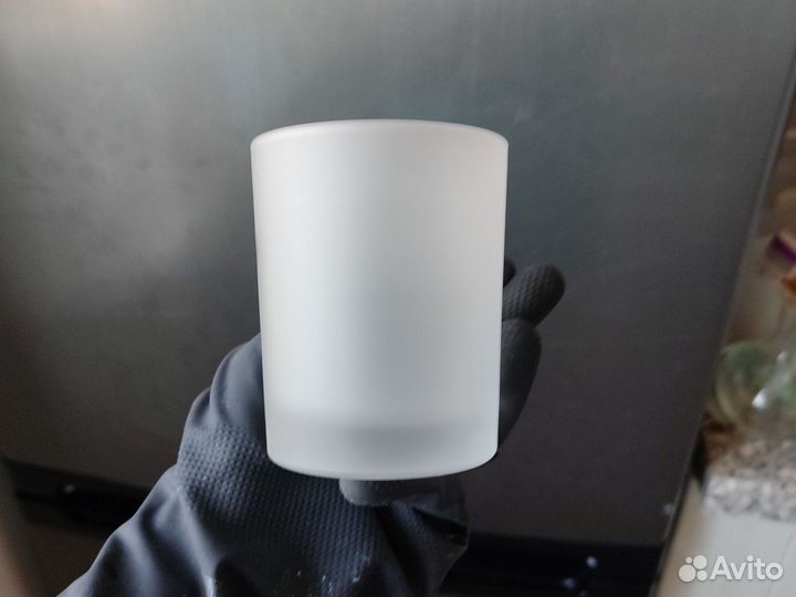 Стаканы для свечей матовые с крышкой