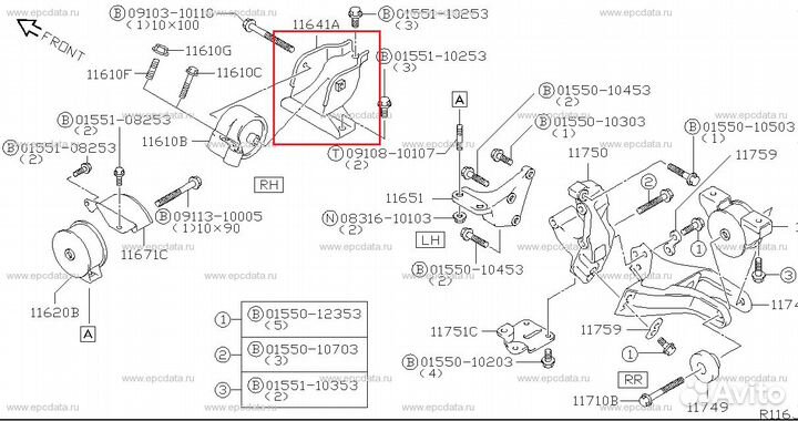 Кронштейн опоры двигателя suzuki swift HT51S M13A RH