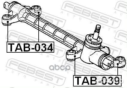 Опора рулевой рейки TAB-039 TAB-039 Febest